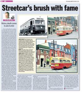 Toronto Sun Article Streetcars Brush With Fame